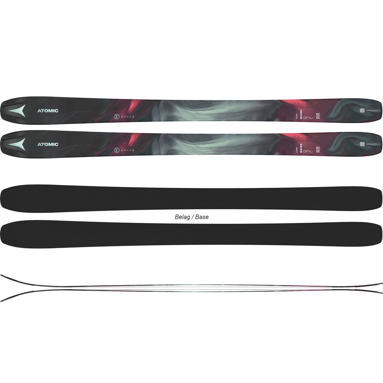 Atomic Maven 93 C Kakhi/bordeaux (2022/23) 4 Atomic Maven 93 C Kakhi/bordeaux (2022/23) - Afbeelding 2